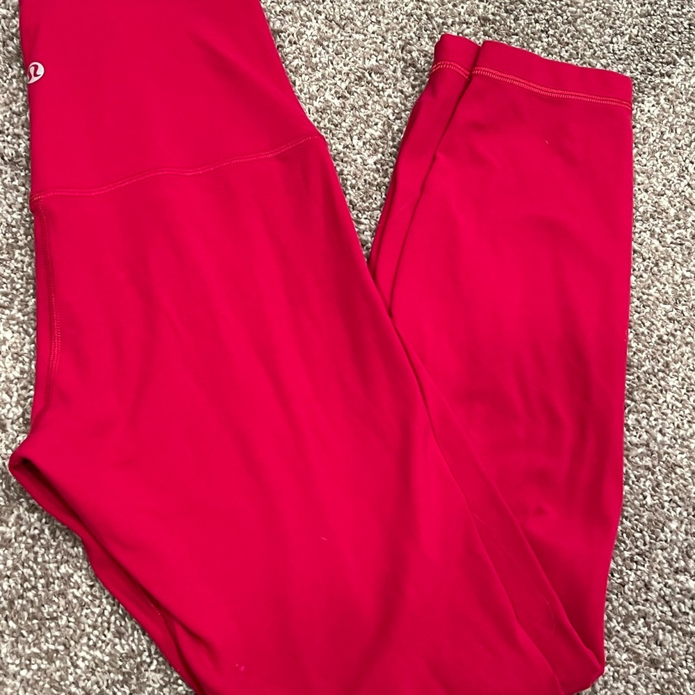 Mulled wine lululemon leggings, 25in inseam. Size 6.
